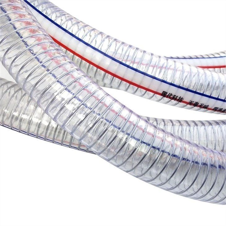 spiral spring central pvc steel hose-1